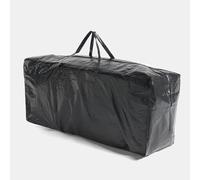 OHS Garden Cushion Storage Bag, Polyethylene Plastic Water Resistant Anti-UV Garden Bench Cushions Christmas Tree Storage Bag with Handle & Zipper Bags for Outdoor Cushions, Black - 125 x 32 x 50cm