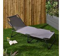 Ohs Garden Sun Lounger Adjustable Patio Bed Chair For Outdoor Poolside