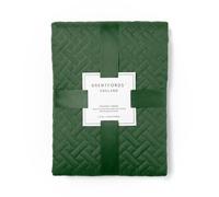 Ohs Geo Pinsonic Blanket Throw Quilted Bedspread, Green - 200 X 240Cm