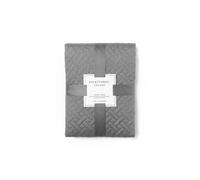 OHS Geo Pinsonic Throw Blanket Quilted Bedspread in Dark Grey | Size: 200 cm x 240 cm OHS Dark Grey 200 cm x 240 cm