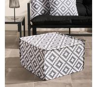 Ohs Geometric Print Garden Pouffe Outdoor Stool Footrest Table Side Chair