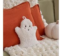 OHS Ghost Microwaveable Heat Pad, Soft Teddy Plush Halloween Microwaveable Hottie with Removable Cover Heatable Cuddly Toy for Pain Relief Or Cold Days Adult Kids Gift, Cream