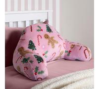 OHS Gingerbread Cuddle Cushion Soft Cosy Fleece Support Pillow in Pink OHS Pink
