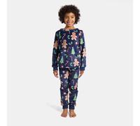 OHS Gingerbread Man Kids Pull-On Fleece Pyjama Set in Dark Navy | Size: 5-6 Years OHS Dark Navy 5-6 Years