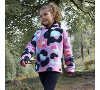 OHS Girl's Kids Fleece Jacket Half Zip Lightweight Leopard Print Fleece Pullover in Lilac | Size: 8-9 Years OHS Lilac 8-9 Years
