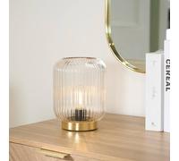 OHS Glass Cordless Table Lamp LED Battery Operated Night Light in Gold OHS Gold