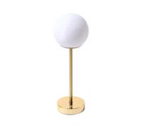 OHS Globe Cordless Lamp Battery Operated Rechargeable USB Table Lamp, Gold | Small LED Desk Light Portable Lamp Decorative Long Lasting Table Lamps for Living Room Bedroom Home Office