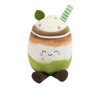 OHS Green Matcha Plush Pillow, Decorative Pillows Stuffed Toy Novelty Cushions for Sofa Bed Cuddle Cushion Cute Room Decor Throw Pillow Gifts for Adults Kids Girls Boys, 25cm