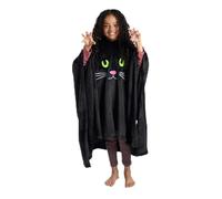 OHS Halloween Blanket Novelty Cat Hooded Wearable Blanket Super Soft Warm Fleece Blanket Oversized kids Dry Robe Wrap Halloween Hoodie Gifts for Kids, Black - One Size