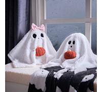 OHS Halloween Ghost Shaped Scatter Cushion Decorative Throw Pillow in White OHS White
