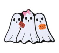 OHS Halloween Pumpkin Ghost Bath Mat Non Slip Bathroom Mat 45 x 75cm, Mono | Halloween Decor Soft Absorbent Quick Dry Bath Mats for Bathroom Machine Washable Bathtub Shower Mat Bathroom Accessories