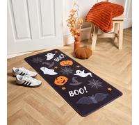 OHS Hallway Runner Rug, Halloween Ghost Printed Bedroom Runner Rugs Super Soft Non Shedding Non Slip Floor Mat Area Rugs Living Room Kitchen Runners, Black - 50 x 120cm