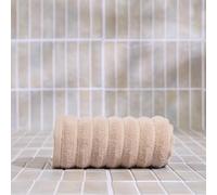 OHS Hand Towels for Bathroom, Ultra Soft 100% Cotton Highly Absorbent Luxury Ribbed Textured Weave Quick-Dry Hand Towels 1 Piece for Household Essentials, Natural-50x80cm