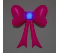 OHS Hanging Bow Inflatable Christmas Outdoor Blow Up Santa, Hot Pink - 60cm | 60cm Light Up Display Inflating Design Indoor or Outdoor Use Built in Air Blower Statement Yard Display Ready in Minutes