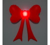 OHS Hanging Bow Inflatable Christmas Outdoor Snowman Inflatable, Red - 60cm | 60cm Light Up Display Inflating Design Indoor or Outdoor Use Built in Air Blower Statement Yard Display Ready in Minutes