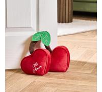 Ohs Heart Cherry Weighted Matte Velvet Decorative Door Stop