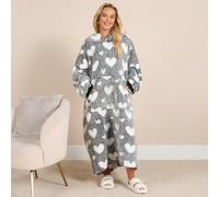 OHS Heart Hoodie Blanket Extra Long Giant Oversized Wearable Soft Throw, Black