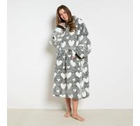 Ohs Heart Hoodie Blanket Extra Long Soft Oversized Wearable Throw - Black