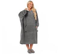 OHS Heated Hoodie Blanket Extra Long Oversized Warm Fleece Sherpa Throw Usb Jumper
