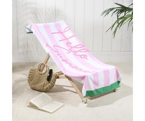 OHS Hello Summer Towel Bath Quick Dry Travel Microfibre Absorbent Swim
