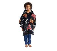 OHS Hoodie Blanket Kids Teenagers Boys Christmas Gaming Hooded Blanket Soft Warm Sherpa Fleece Wearable Blankets Oversized Hoodie Big Jumper Gaming Gift for Boys Girls, Black - One Size