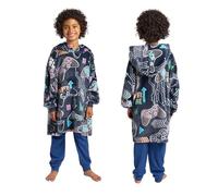 OHS Hoodie Blanket Kids Teenagers Boys Hooded Blanket Gaming Glow In The Dark Soft Warm Sherpa Fleece Wearable Blankets Oversized Hoodie Gaming Gift for Boys Girls, Black -One Size
