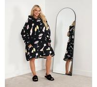 OHS Hoodie Blanket Sherpa Fleece Jumper Oversized Wearable Big Warm Throw Champagne