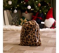 OHS Hot Water Bottle Gift Set Women Leopard Print, Mothers Day Gifts Includes 750ml Hot Water Bottle with Soft Faux Fur Cover, Eye Mask, Fluffy Socks, Fluffy Scrunchie, Draw String Bag
