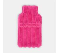 OHS Hot Water Bottle with Faux Fur Bubble Ribbed Cover, 2L Leakproof Large Hot Water Bag for Neck Shoulder Pain Relief and Hand Feet Warmer for Women Girls, Hot Pink
