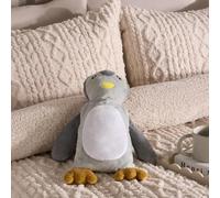 OHS Hot Water Bottle with Plush Cosy Penguin Cover, 2L Leakproof Large Hot Water Bag for Neck Shoulder Hand Feet Warmer and Pain Relief Ideal for Adults Kids, Grey