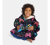 OHS Hot Water Bottle with Soft Warm Gaming Controller Cover, 500ml Leakproof Easy Fill Removable Rubber Hot Water Bottle for Neck Shoulder Pain Relief Hand Feet Warmer for Kids, Black