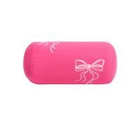OHS Inflatable Bow Beach Pillow, Gifts for Women Lightweight Compact Back Support Bolster Pillow with Soft Microfibre Cover for Sun Loungers Poolside Portable Travel Cushion, Hot Pink - 36 x 16 x 16cm