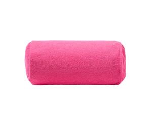 OHS Inflatable Pillow, Sun Lounger Cushion Lightweight Compact Bolster Cushion with Microfibre Cover Neck Roll Pillows for Head & Back Support Outdoor Cushions for Travel Beach Accessories, Hot Pink