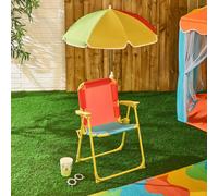 OHS Kids Camping Chair Parasol Set Picnic Outdoor Folding Seat OHS Multicolor