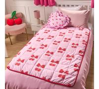 OHS Kids Cherry Bow 3kg Weighted Blanket Sensory Sleep Quilted Throw in Pink OHS Pink