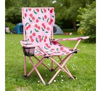 OHS Kids Cherry Camping Chair Folding Garden Outdoor Picnic Seat in Pink OHS Pink
