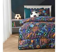Ohs Kids Comic Football Coverless 10.5 Tog Duvet Set With Pillowcase - Single
