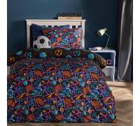 OHS Kids Comic Football Reversible Bedding Duvet Cover Set with Pillowcase | Size: Single OHS Multicolor Single