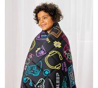 OHS Kids Gaming Print Weighted Blanket 3kg Sensory Sleep Throw in Black OHS Black