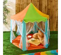 Ohs Kids Garden Gazebo With Curtains Outdoor Playhouse Tent Canopy - Multi
