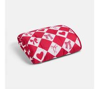 OHS Kids Heart & Bow Teddy Fleece 3kg Weighted Blanket in Red | Size: 100 cm × 150 cm OHS Red 100 cm × 150 cm