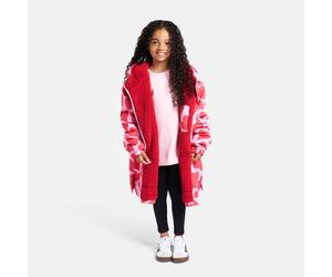 OHS Kids Hearts Sherpa Lined Drying Changing Robe Water Resistant in Pink | Size: S/M OHS Pink S/M