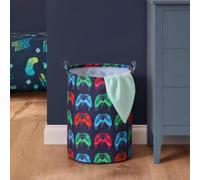 OHS Kids Laundry Basket Baby Clothes Storage Bin Toy Basket, Neon Gaming
