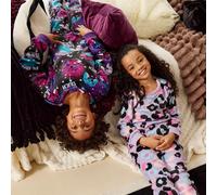 OHS Kids Leopard Gaming Pull-On Thermal Fleece Pyjama Set in Lilac | Size: 7-8 Years OHS Lilac 7-8 Years