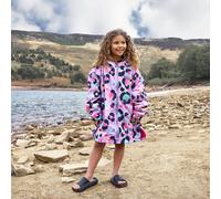 OHS Kids Leopard Sherpa Lined Water Resistant Drying Changing Robe in Lilac | Size: Large OHS Lilac L