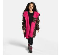 OHS Kids Leopard Sherpa Lined Water Resistant Drying Changing Robe in Natural | Size: Large OHS Natural L