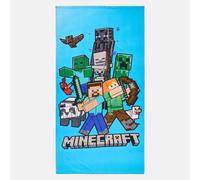 OHS Kids Minecraft Beach Bath Towel Absorbent Quick Dry Microfibre in Blue OHS Blue