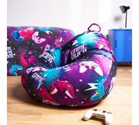 OHS Kids Playing Bean Bag Chair Filled Printed Gaming Seat in Purple OHS Purple