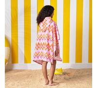 OHS Kids Poncho Beach Towel Hooded Quick Dry Microfibre Holiday, Zig Zag