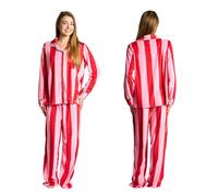 OHS Kids Pyjamas Girls Boys Candy Stripe Long Sleeve Pyjama Set Button-Down Winter Nightwear Children Sleepwear PJs Sets Christmas Pyjamas Teens Age 9-10, Pink